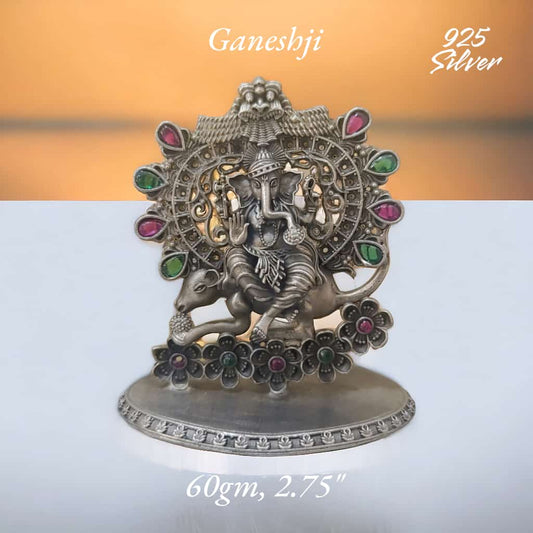 Lord Ganesh Idol In Pure 925 Silver