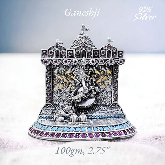 Lord Ganesh Idol In Pure 925 Silver