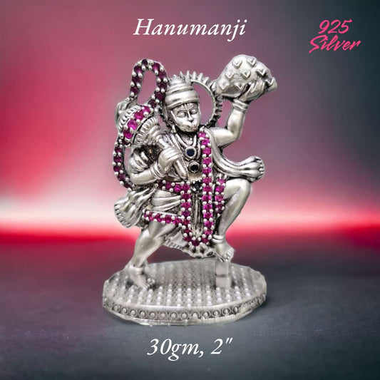 Lord Hanuman Idol In Pure 925 Silver
