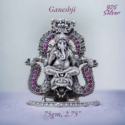 Lord Ganesh Idol In Pure 925 Silver