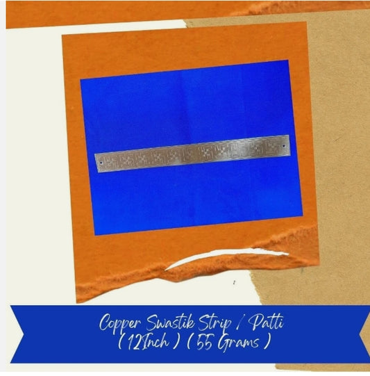 Copper SWASTIK Strip/PATI for Peace Wealth and Prosperity Activated & Energized