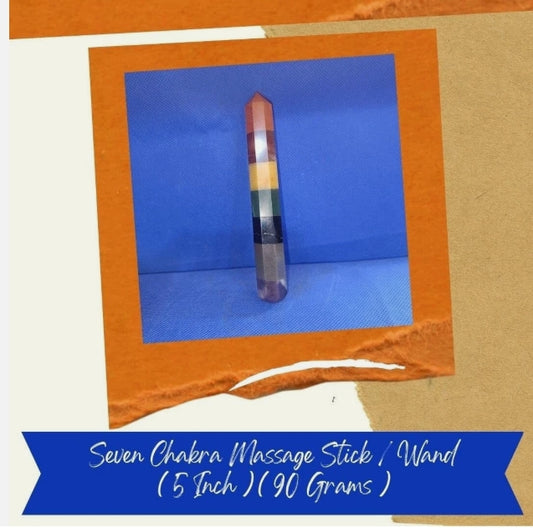 PYRA Seven Chakra Massage Stick for Meditation, Reiki, Healing Energized 5 Inch