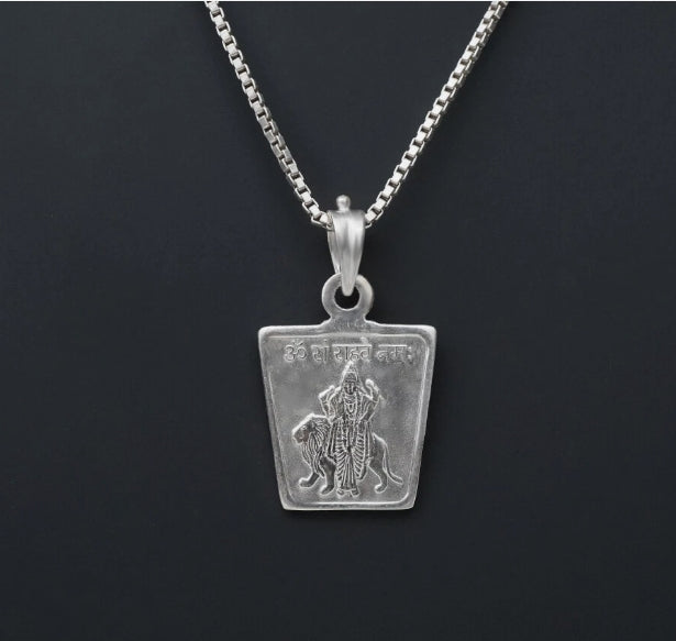 Rahu Planet Yantra Pendant Pure Silver Activated & Energized Locket