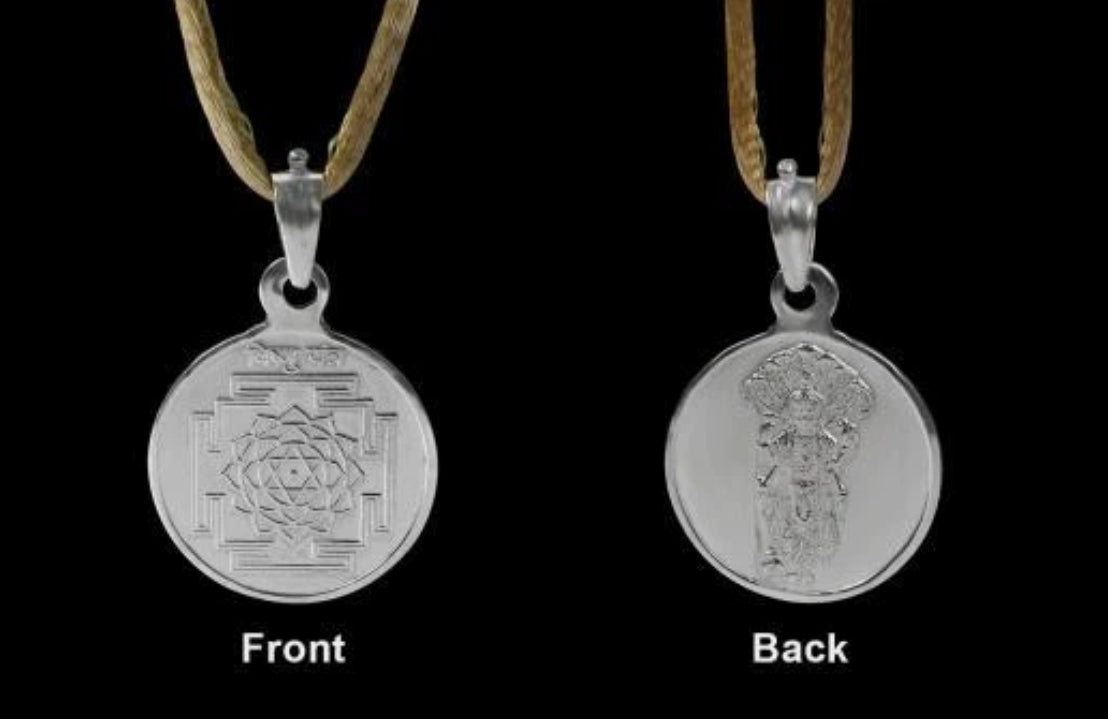 Vishnu Yantra Pendant Pure Silver 999 Activated & Energized Locket