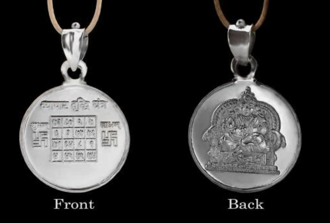 Vyapar Vriddhi Yantra Pendant In Pure Silver 999 Activated & Energized Locket