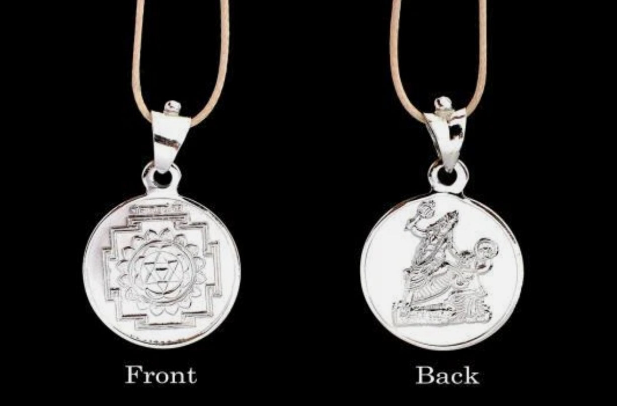 Baglamukhi Yantra Pendant Pure Silver 999 Activated & Energized Locket