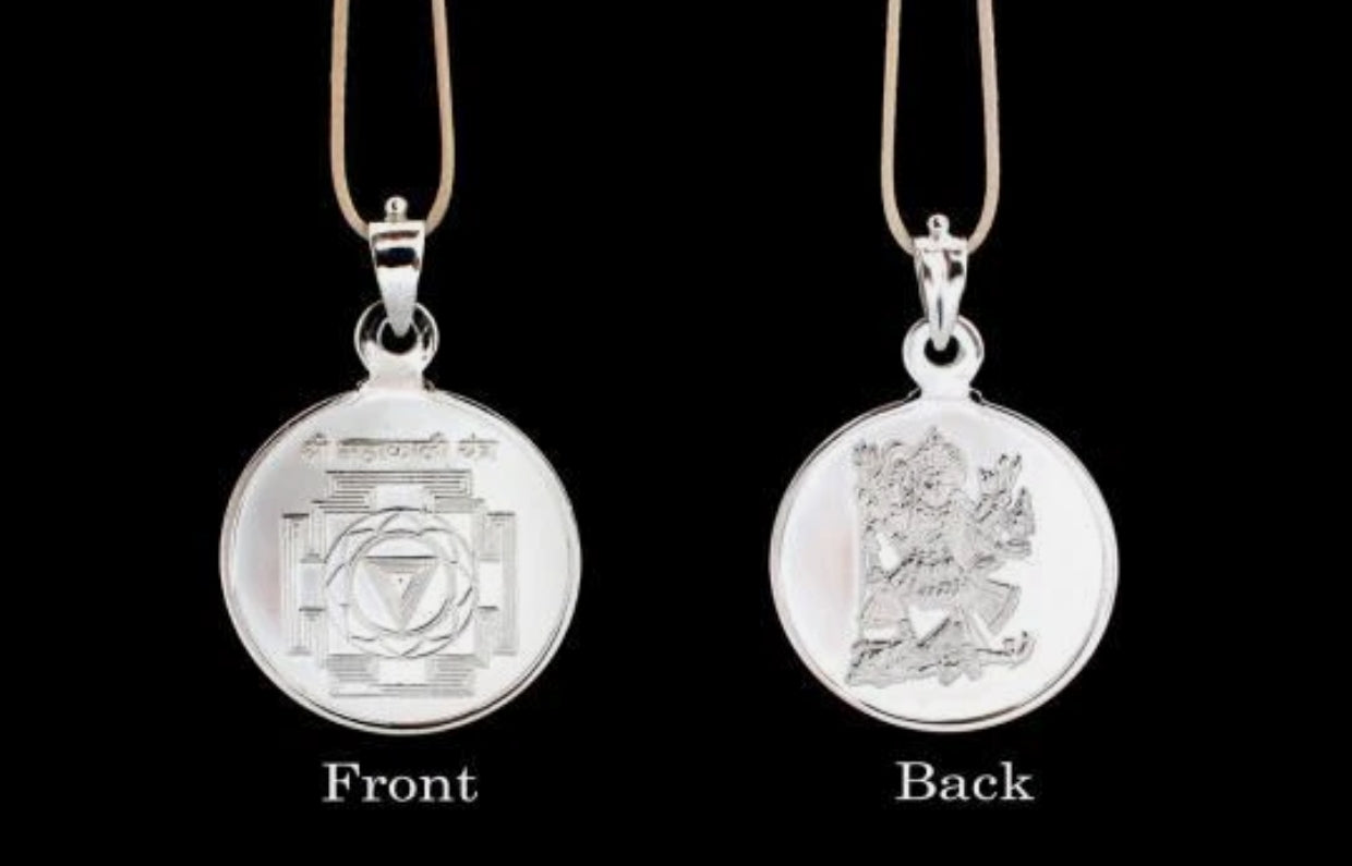 Mahakali Yantra Pendant Pure Silver 999 Activated & Energized Locket