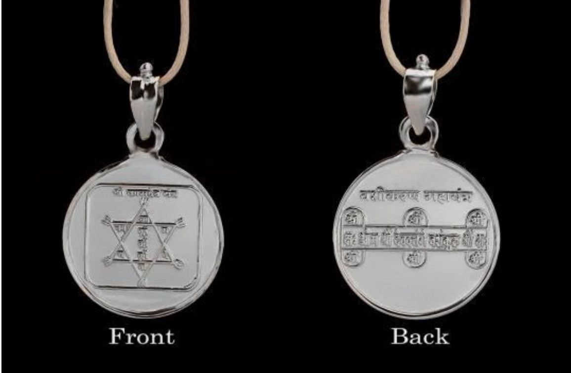 Vashikaran Yantra Pendant Pure Silver 999 Activated & Energized Locket