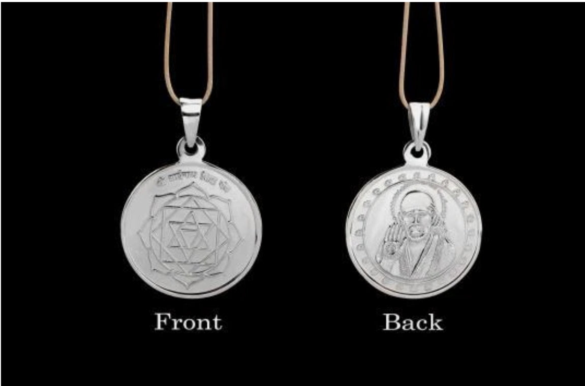 Sai Baba Yantra Pendant Pure Silver 999 Activated & Energized Locket