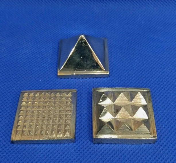 Brass Pyramid Set 3 Layer For Entrance/Main Door 2 Inch Activated & Energized