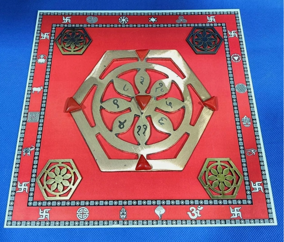 South Directional Helix Frame Bhaum Yantra For Vastu Defects Removal Energized