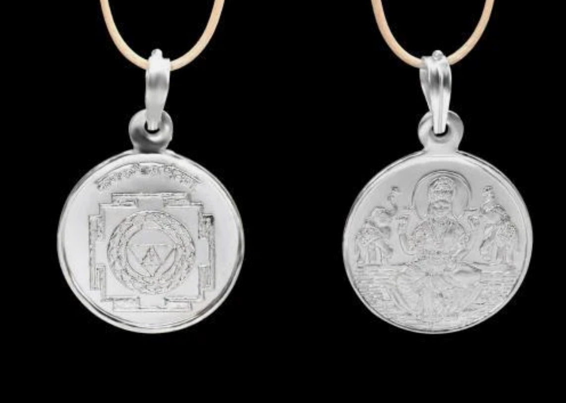 Kanak Dhara Yantra Pendant Pure Silver 999 Activated & Energized Locket
