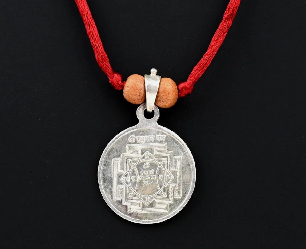 Hanuman Yantra Pendant Pure Silver 999 Activated & Energized Locket