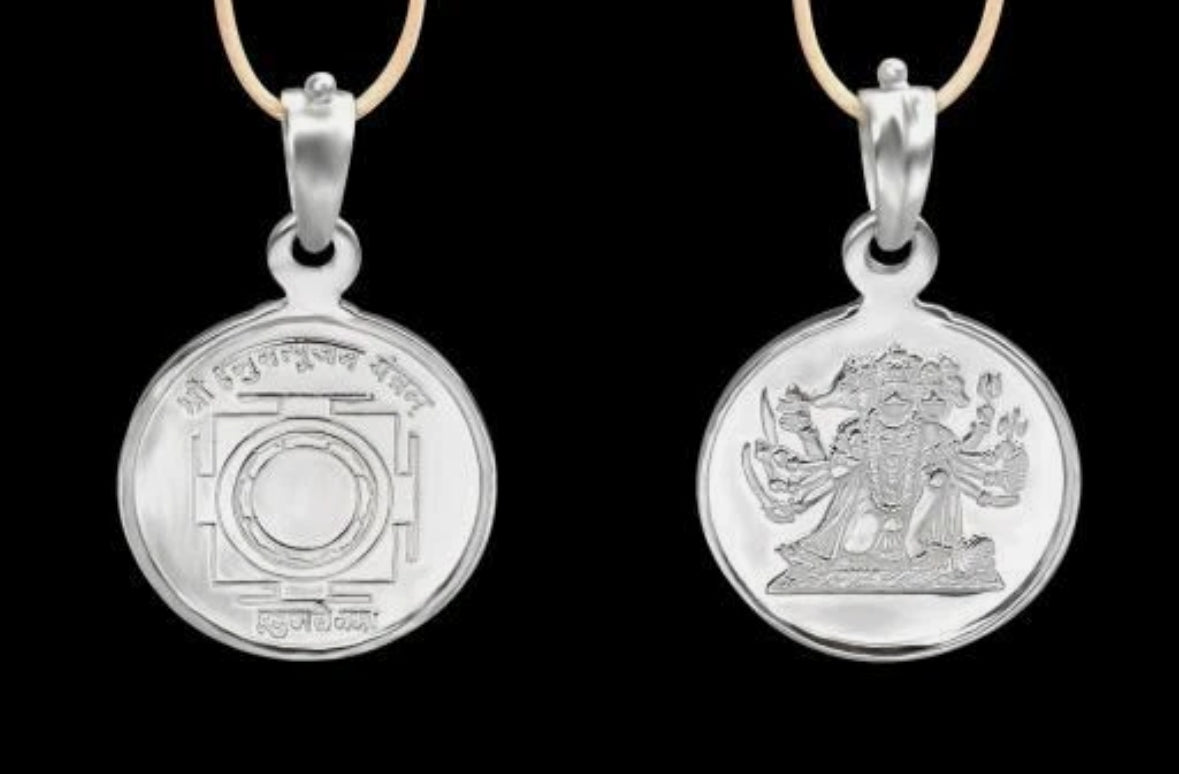Panchmukhi Hanuman Yantra Pendant Pure Silver 999 Activated & Energized Locket