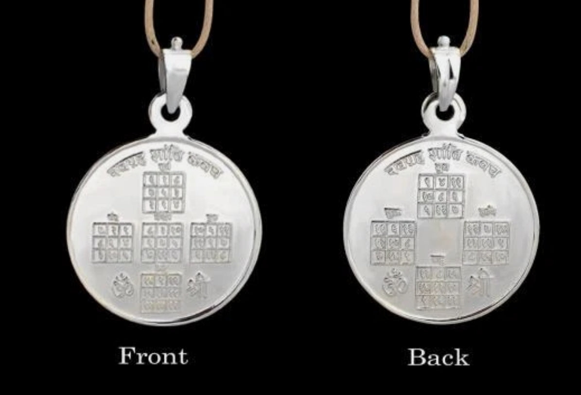 Navgraha Shanti Yantra Pendant In Pure Silver 999 Activated & Energized Locket