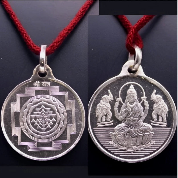 Shree Yantra Pendant/ Locket in Silver Activated & Energized