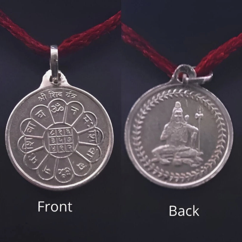 Shiv Yantra Locket / Pendant Pure Silver 5 Grams Activated & Energized