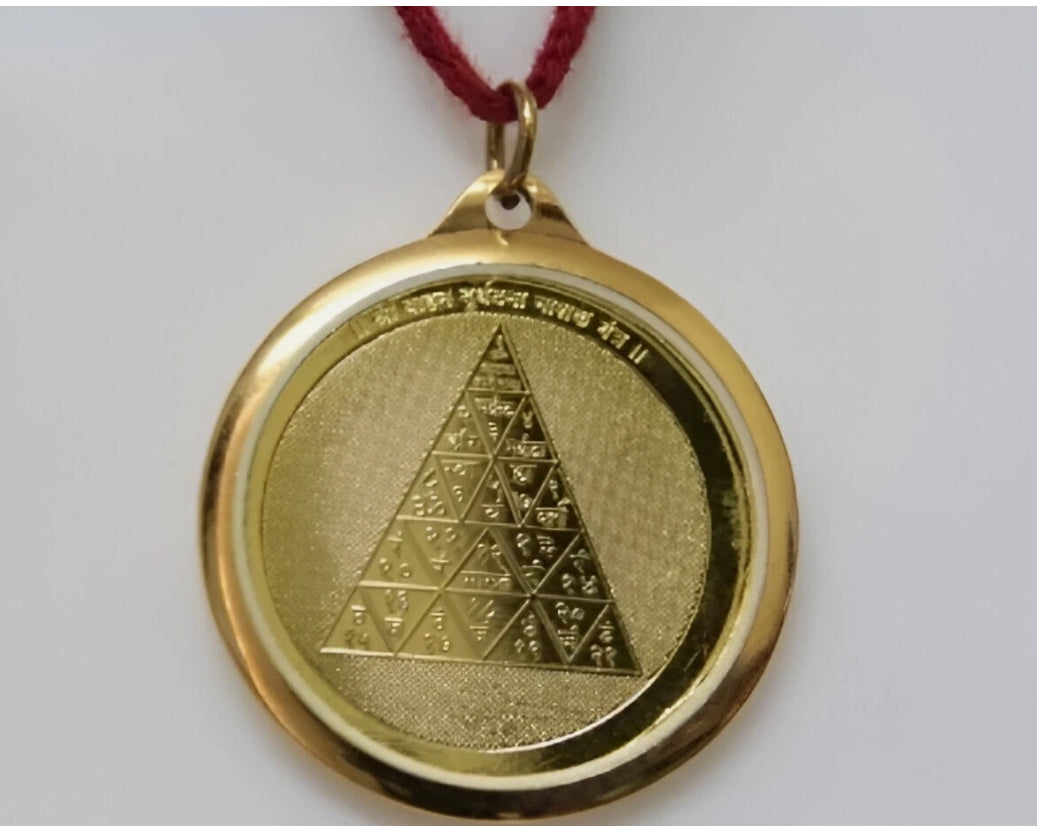 Vahan Durghatna Nashak Yantra Locket / Pendant Gold Plated Activated & Energized