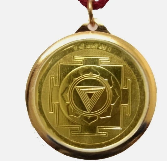 Mahakali Yantra Locket / Pendant Gold Plated Activated & Energized