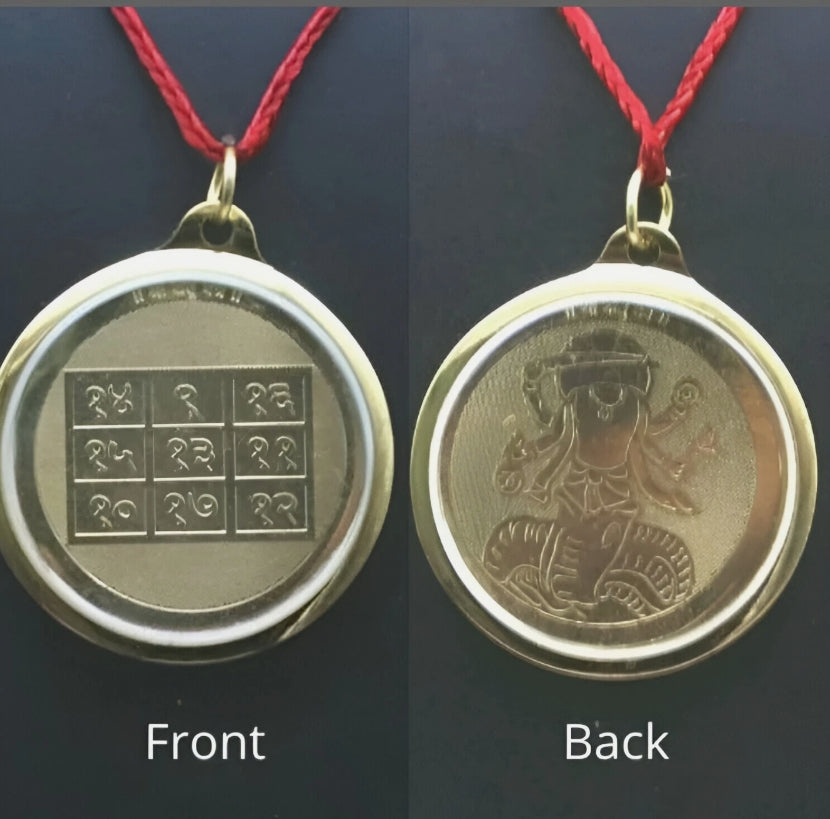 Ketu Yantra Locket / Pendant Gold Plated Activated & Energized