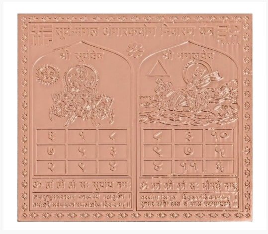 Guru Ketu Chandal Yog Nivaran Yantra 3 Inch