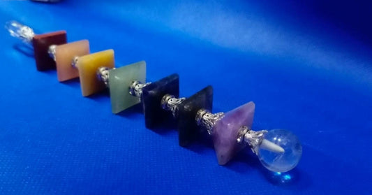 Seven Chakra Pyramid Healing Stick for Meditation, Reiki, Healing Energized