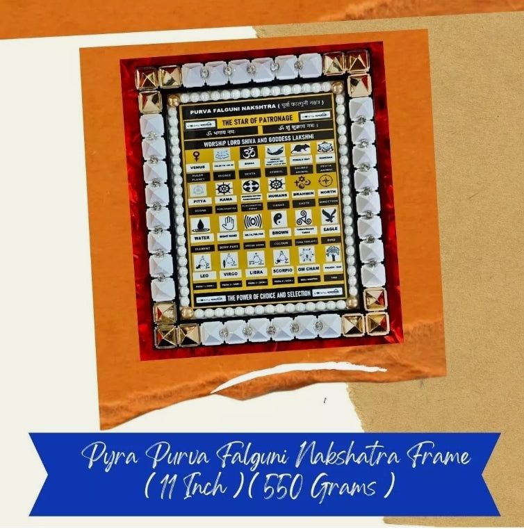Purva Falguni Nakshatra Frame Combine Power Of Yantra/Mantra/Pyramid Energized
