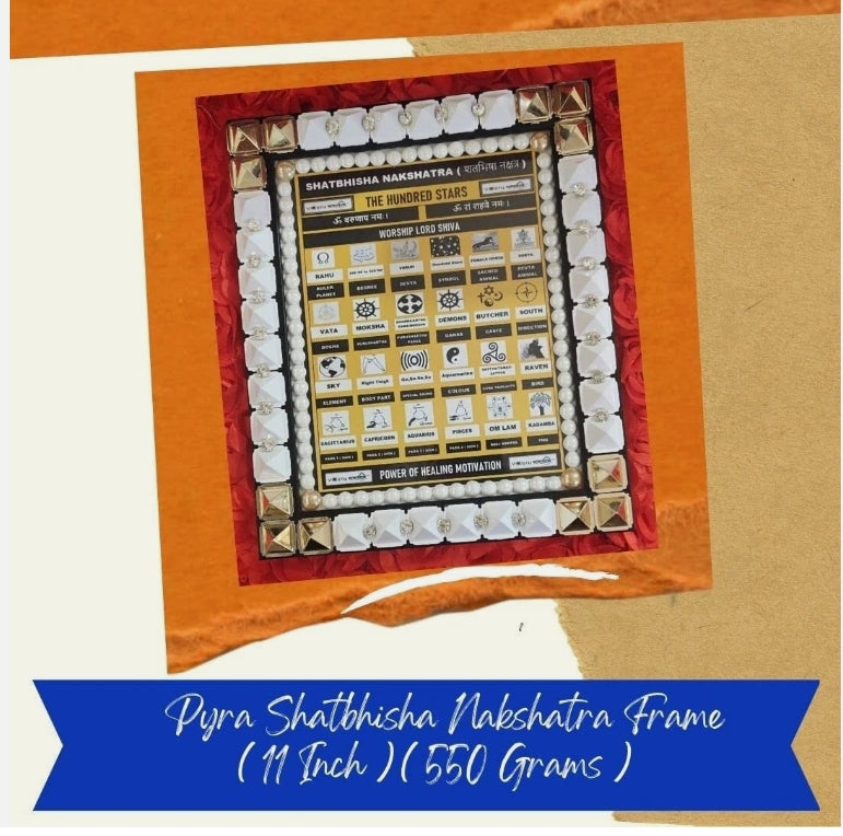 Shatbhisha Nakshatra Frame Combine Power Of Yantra/Mantra/Pyramid Energized