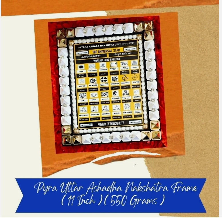 Uttar Ashada Nakshatra Frame Combine Power Of Yantra/Mantra/Pyramid Energized
