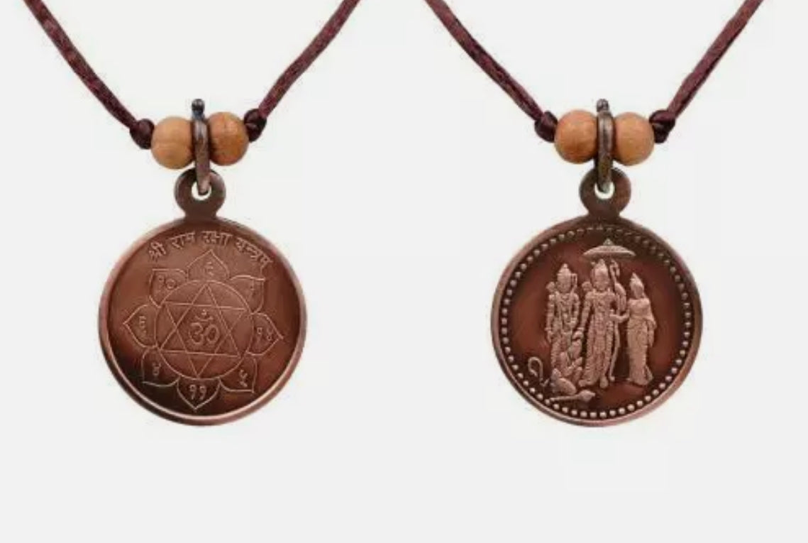 Ramraksha Yantra Pendant In Pure Copper Activated & Energized Locket