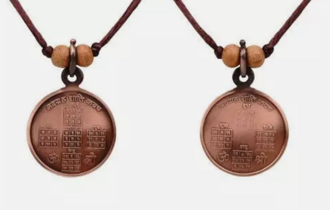 Navgraha Shanti Yantra Pendant In Pure Copper Activated & Energized Locket