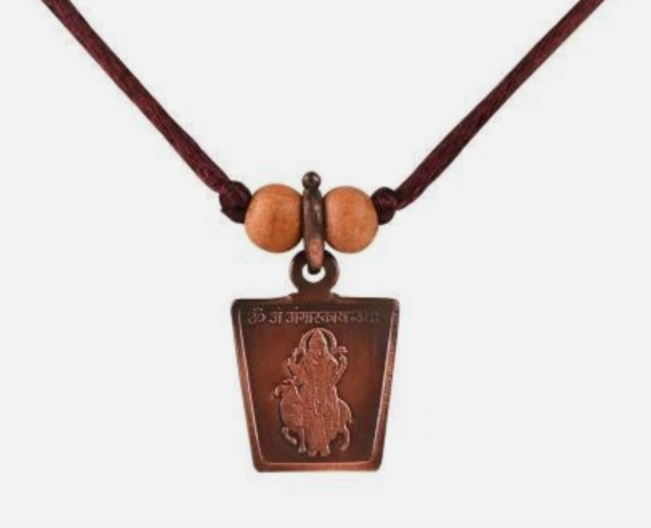 Mangal (Mars) Planet Yantra Pendant Pure Copper Activated & Energized Locket
