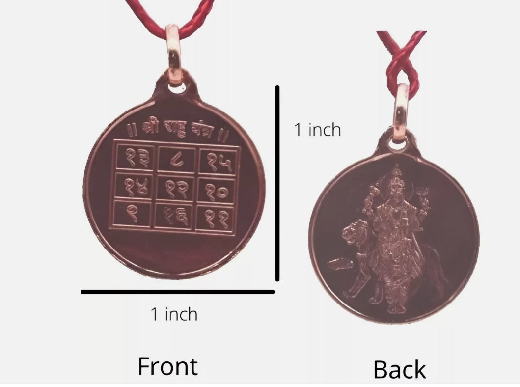 Rahu Yantra Locket / Pendant Pure Copper Activated & Energized