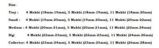 Rudraksha Combination for Hanuman Power 4,5,11 Mukhi Nepal In Thread