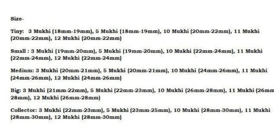 Rudraksha Combination for Navagraha Shanti 3,5,10,11,12 Mukhi Nepal In Thread
