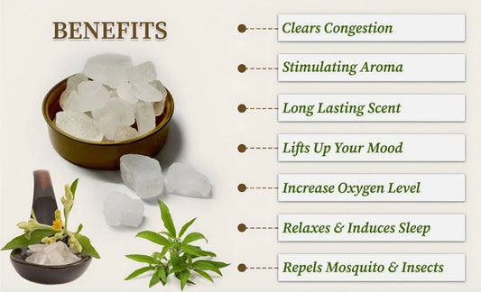 Natural Bhimseni Kapur Powder / 100% Pure Bhimseni Camphor For Pooja Meditation.