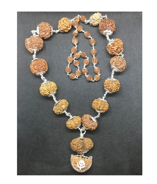 Nepal Siddha Mala (1-14 Mukhi,Ganesh,Gaurishankar) Medium Size
