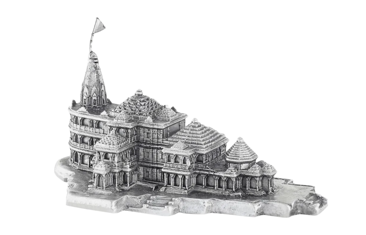 Ayodhya Ram Mandir In Pure 925 Silver