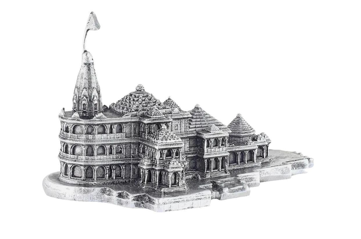 Ayodhya Ram Mandir In Pure 925 Silver