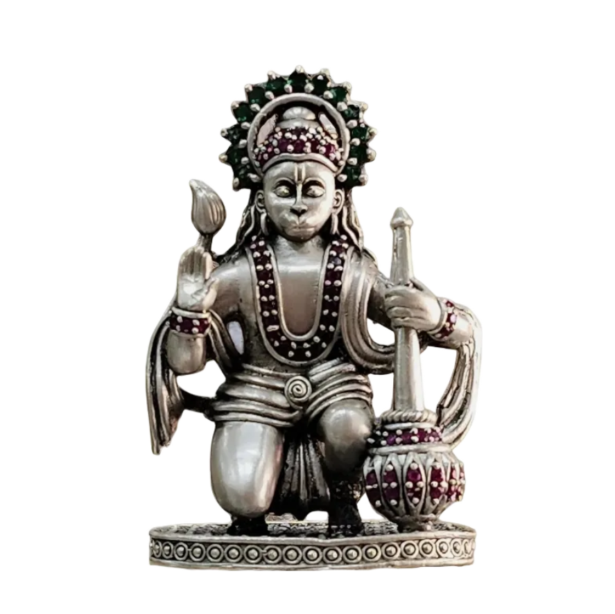 Lord Hanuman Idol In Pure 925 Silver