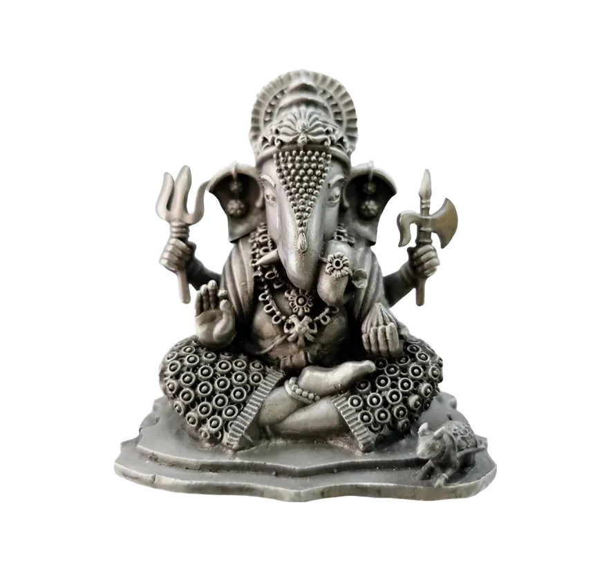 Dagdusheth Ganpati Idol In Pure 925 Silver
