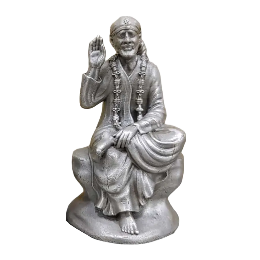 Sai Baba Idol In Pure 925 Silver