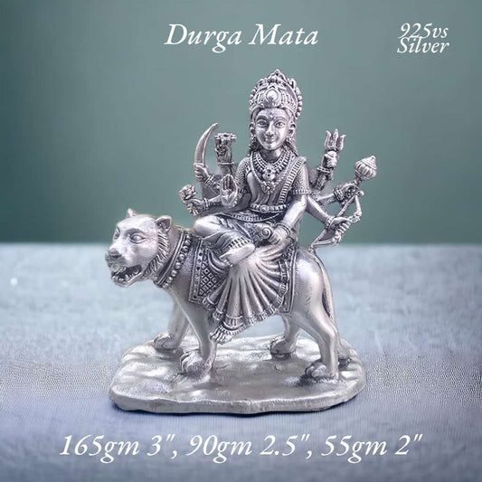 Durga Mata Idol In Pure 925 Silver