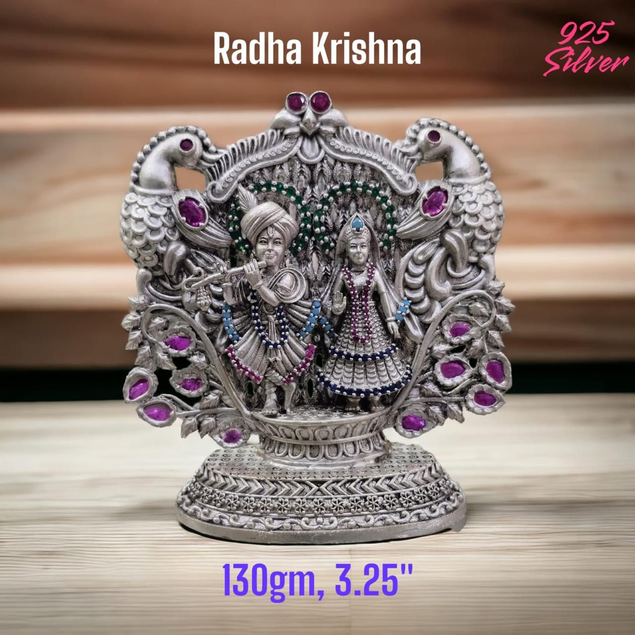 Radhe Krishna Idol In Pure 925 Silver