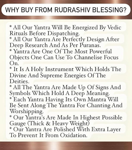Text outlining why to buy Shiv Ganesh Yantra for home from RudraShiv Blessing with Vedic rituals and quality details