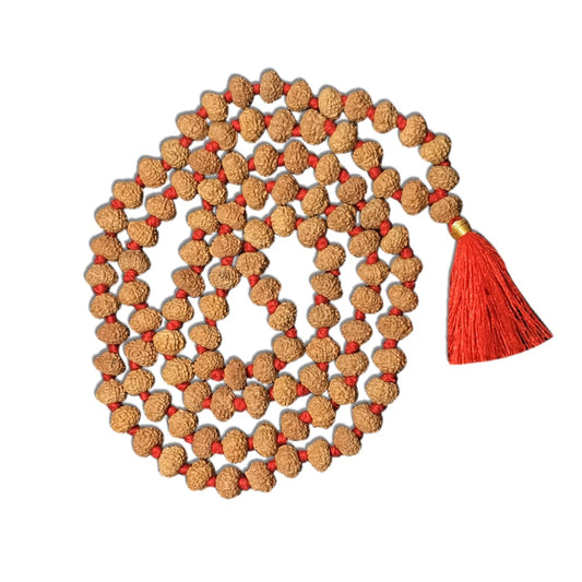 10 Mukhi Indonesian Rudraksha Mala 108 Beads (11mm-12mm)