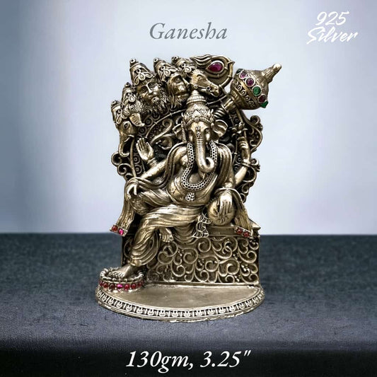 Lord Ganesh Idol In Pure 925 Silver