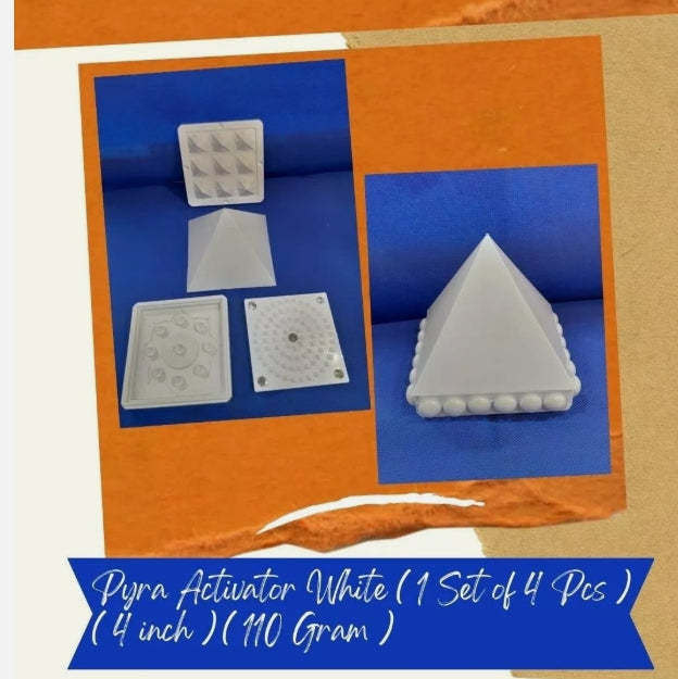 Pyra Activator White Pyramid For Positive Energy & Remove Negativity Energized