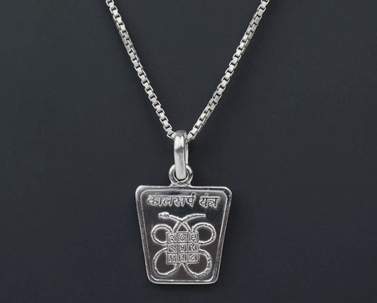 Kaal Sarp Dosh Nivaran Yantra Pendant Pure Silver Activated & Energized Locket
