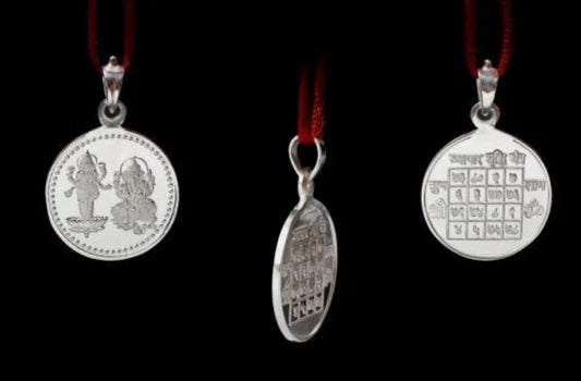 Vyapar Vriddhi Yantra Pendant In Pure Silver 999 Activated & Energized Locket